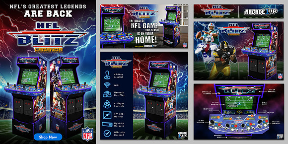 Arcade1Up | NFL Blitz: Marketing Material (2022)